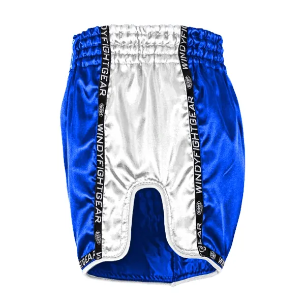 Windy Muay Thai Shorts Blau-Weiß linke Seite